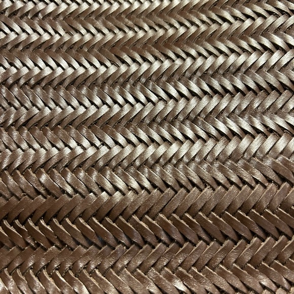 Donald J Pliner  Brown Woven Leather Purse Handbag - Picture 2 of 9